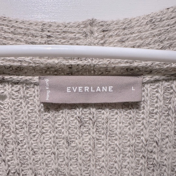 Everlane The Twisted Merino Cardigan in Heathered Stone - Picture 7 of 7
